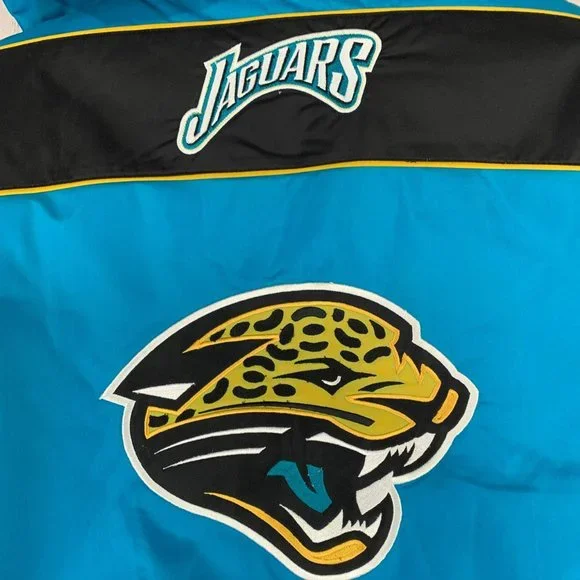Vintage Jacksonville Jaguars Medium Jeff Hamilton Puffer Removable Hoodie Men - Picture 3 of 6